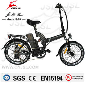250W Black Folding Electric Bike With 36V Lithium Battery (JSL039D)