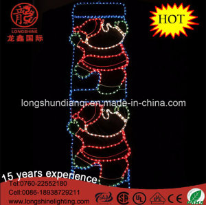 LED Christmas Santa Claus on Ladder Rope Motif Lights Christmas Lights for Yard Decoration