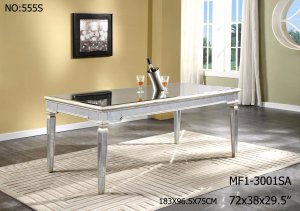 Modern Rectangle Dining Table with Antique Mirror